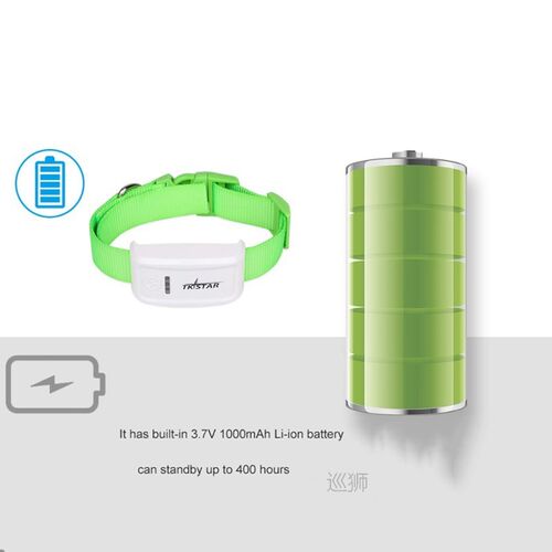 Dog GPS Tracker TK909 Waterproof IP65 Geo-fence 400h Standby