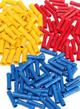 150Pcs 0.5-6.0mm Insulated Butt Wire Connector Crimp Termina