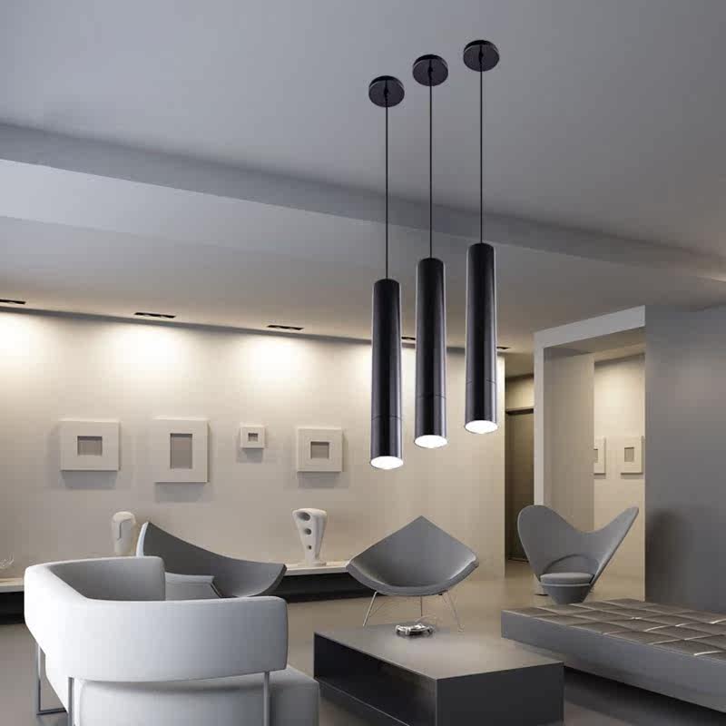 1PC Modern LED Long ube Pendant Lights Simple Nordic Restaur - 实物图