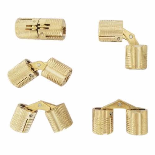 4PCS Copper Barrel Hinges Hidden Cabinet Concealed Invisible