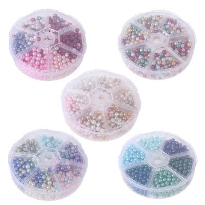 720 Pcs Colorful Loose Round Pearls Beads Assorted Multicolo