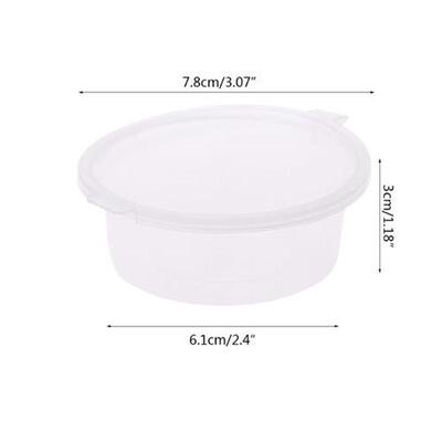 10Pcs Disposable Cups Set Of 74ml Sauce Pot Container With C