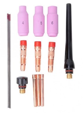 14pcs TIG Welding Torch Kit AK2 Collet Cup Cap Tungsten 040i