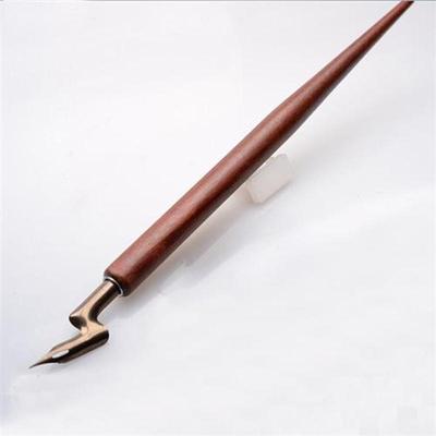 Antique Wooden Gothic Elbow Dip Pen Handwriting Calligraphy