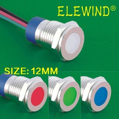 12mm metal IP67 sealed RGB led indicator/pilot lamp(PM12T-D/