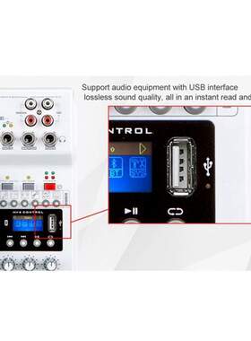 4 Channel Audio Mixer Console with Wireless Microphone Sound