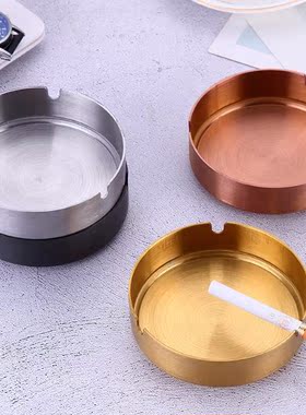 Round Durable Protable Ash Tray Stainless Steel High
