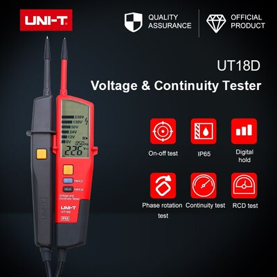 UT18D Voltage Continuity Tester Waterproof IP65 Built-in Lig