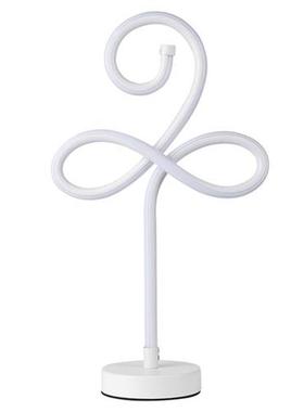 Modern Table Lamp Spiral Acrylic LED Curved Strip Design