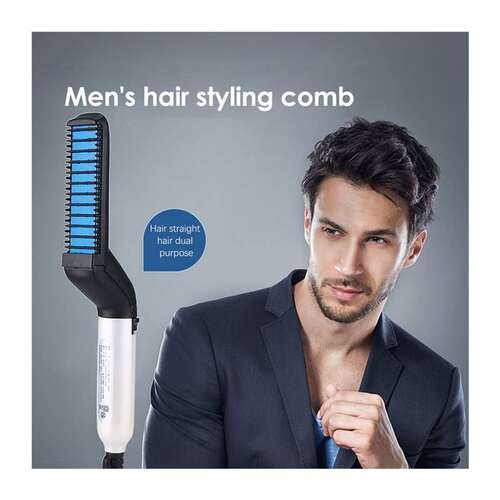 Multifunctional Hair Comb Brush Quick Beard Straightener Cur