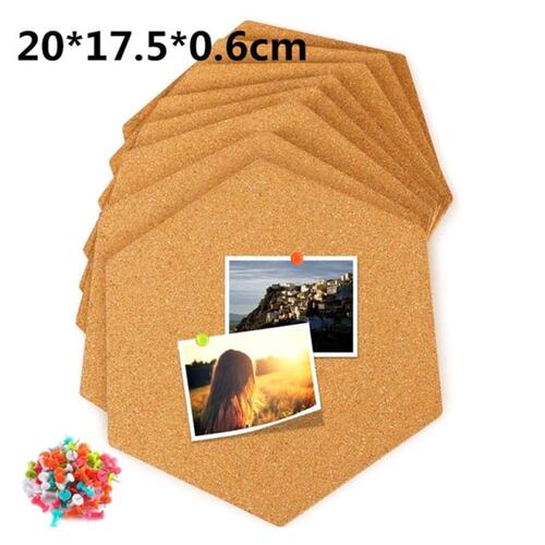 2022 New 8pcs/set Cork Wood Board Self Adhesive DIY Office B
