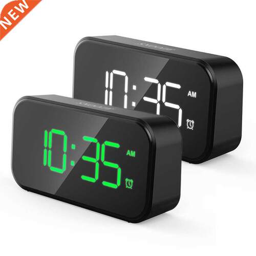 LED Mirror Screen Alarm Clock Watch Table Touch Sensing Digi