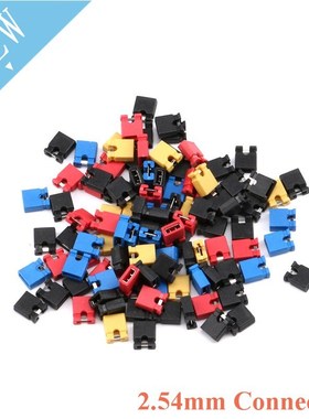 100pcs 2.54mm Connector Pin Header Jumper blocks Cap for 3 1