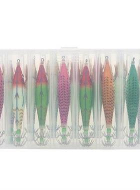 11UE 14Pcs Luminous Octopus Bait Artificial Shrimps Squid