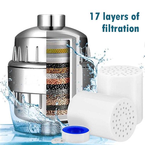 17 Stage Shower Filter for Hard Water Activated Carbon Showe