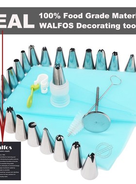 WALFOS 30pcs Cake Decorating tips set Stainless Steel Icing