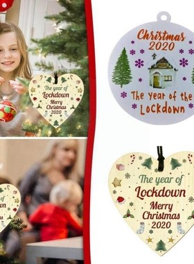 Christmas Tree Hanging Pendant Ornaments Diy Wooden New Hear