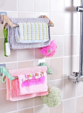 Punch-free Towel Rack Bathroom Bathroom Stainless Steel Doub