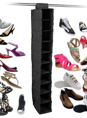 10 Layers Hanging Storage Bag Closet Organizer Wardrobe Orga