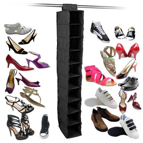 10 Layers Hanging Storage Bag Closet Organizer Wardrobe Orga
