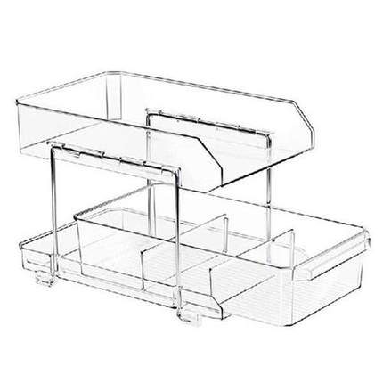 Under The Sink Organizer Two Tier Pull Out Organizer With