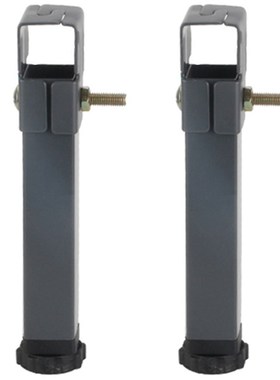 2 Pcs Adjustable Height Clamping Tube Leg Metal Square Bed L