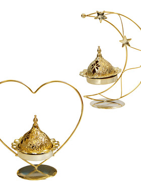 Metal Candlesticks Star Moon Shape Candle Holder Stand