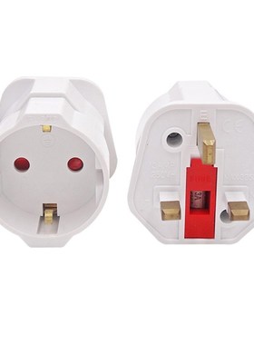 EU Euro 2 Pin to UK 3 Pin Plug AC Universal Adapter Travel