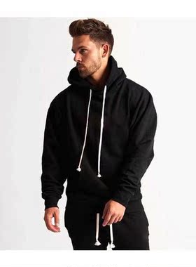 Spring Autumn New Cotton Pullover Hoodie Loose Solid Color S