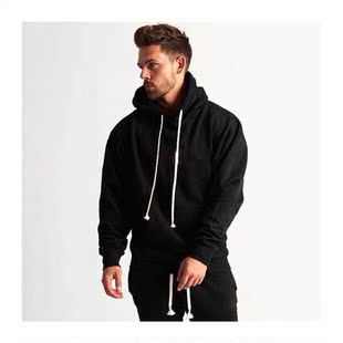 Spring Autumn New Cotton Pullover Hoodie Loose Solid Color S