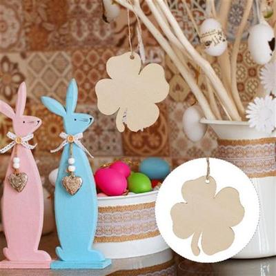 Cutouts Wood Shamrock Wooden Hanging Unfinished Ornament