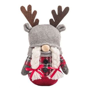 Holiday Elk Doll Ornament Hanging Couple Faceless Gnome