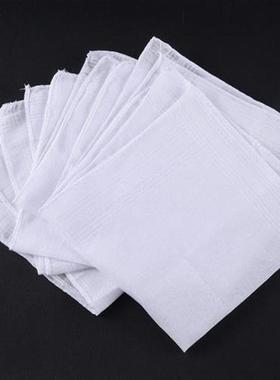 5pcs Squares Hanky White Pocket Cotton Handkerchiefs Hankie