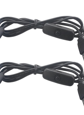 2X Suitable For Raspberry Pi 4 B Power Cable 5V 3A 1M Switch