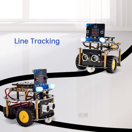 MicroBit V2 Robot Car Mini Smart Turtle Robot Kit for Micro