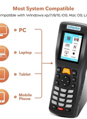 Wireless Barcode Scanner 1D 2D Bar Code Reader Inventory Cou