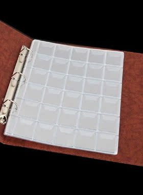 1 or 2 Sheets 30 Pockets Plastic Coin Holders Storage