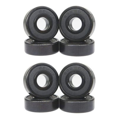 8X High-Speed 608RS Hybrid Black Ceramic Bearings Skateboard
