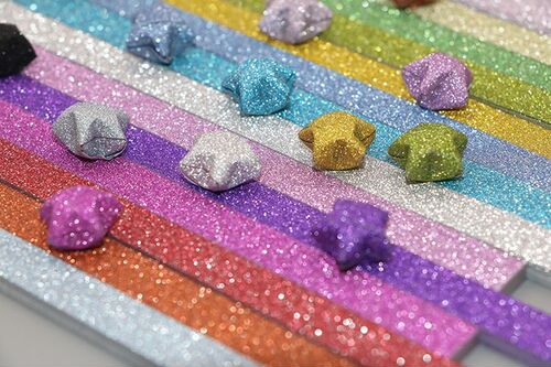 Color package mail 20 ShanZuan origami paper stars lucky
