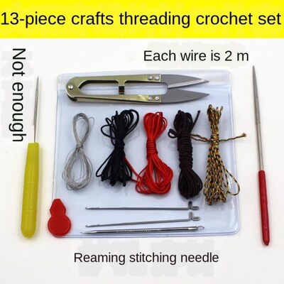 Portable 13pc wire threading Kit Needle and thread pin mini