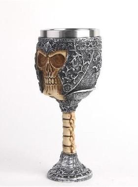 Skull Goblet Medieval Chalice Skeleton Gothic Wine Glass
