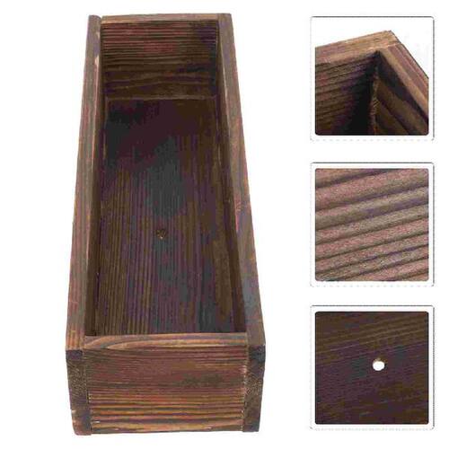 Planter Flower Box Pot Succulent Wood Pots Wooden Planters