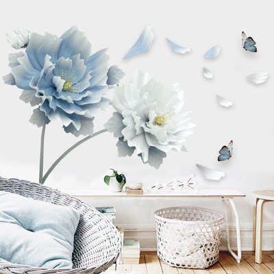 Wall Stickers Living Room Wallpaper Decorations Flower Butte
