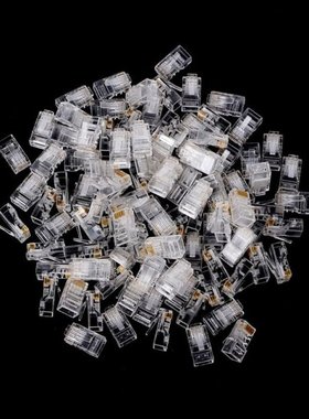 25Pcs Gold Plated RJ45 Network Cables Modular Plug Cat5 CAT5