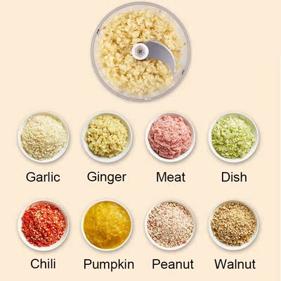 Electric Mini Food Garlic Vegetable Chopper Gr