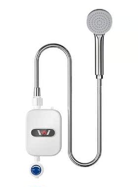 EU Plug Mini Instant Electric Water Heating Shower Set LCD D