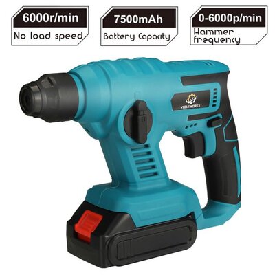 VIOLEWORKS Electric Rotary Hammer 7500mAh Cordless Multifunc