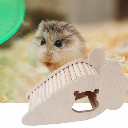 Compact Wooden Hamster Nest House Wood Stability Universal