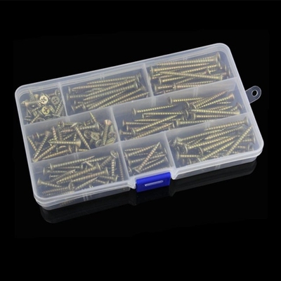 200pcs M4 Zinc Hardened Self-tapping Screw Set Cross Counter