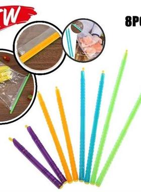 8/2Pcs Sealing Clip Plasic Sealer Clamp Reusable Food Seal